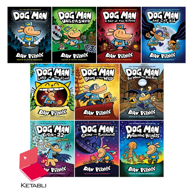پک 10 جلدی کتاب پلیس قهرمان Dog Man